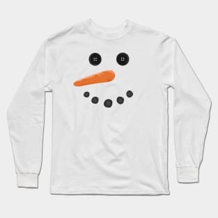 1980s Kawaii Happy Holiday Matching Family Christmas Snowman Long Sleeve T-Shirt